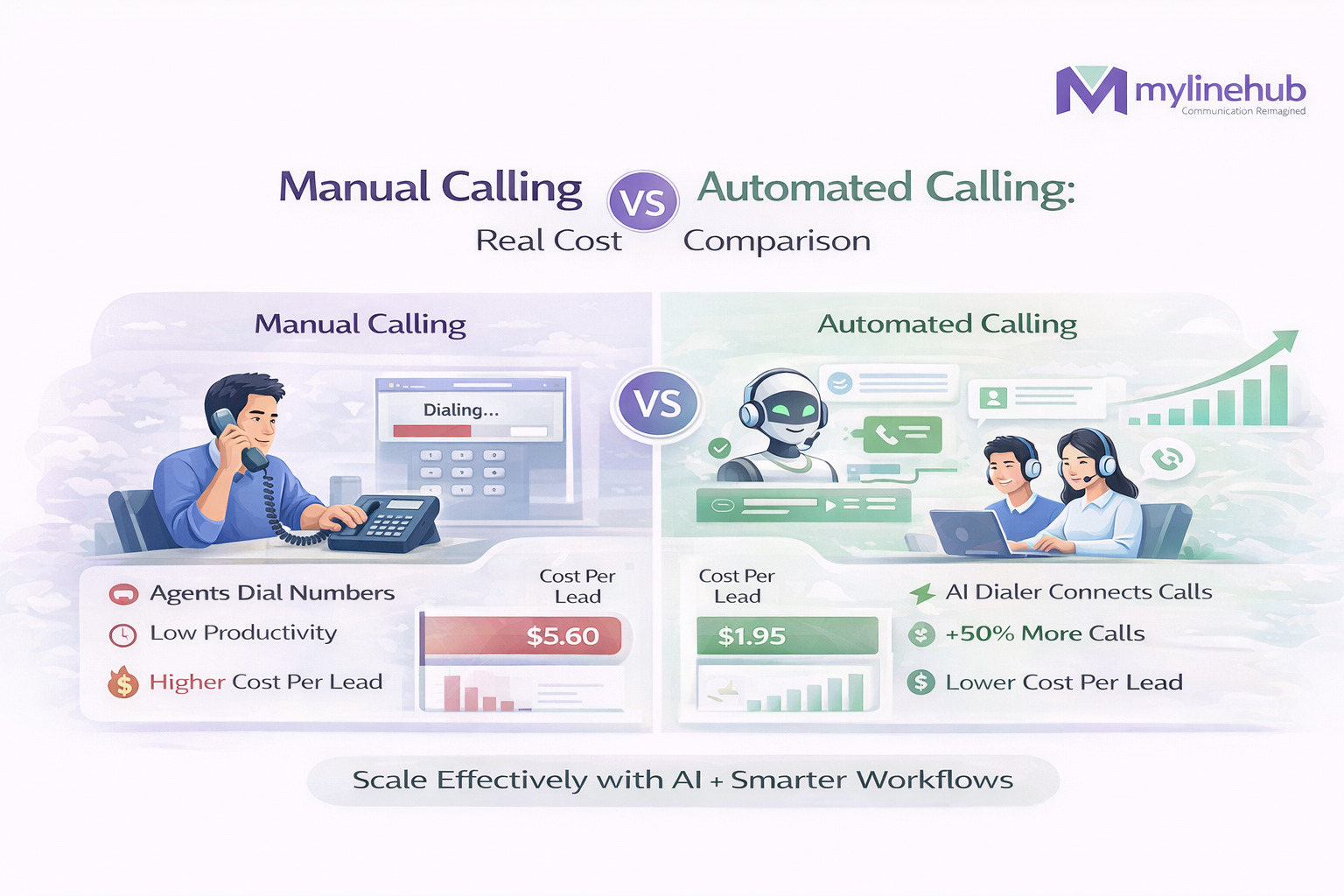 Manual Calling vs Automated Calling: Real Cost Comparison
