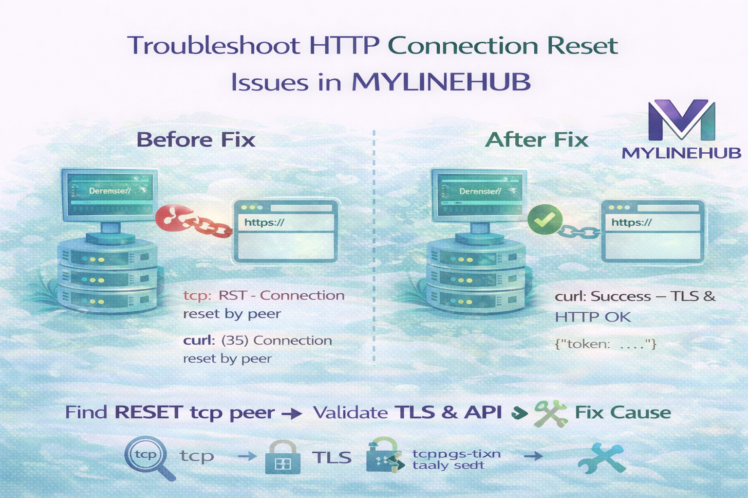 Troubleshoot HTTP Connection Reset Issues in MYLINEHUB