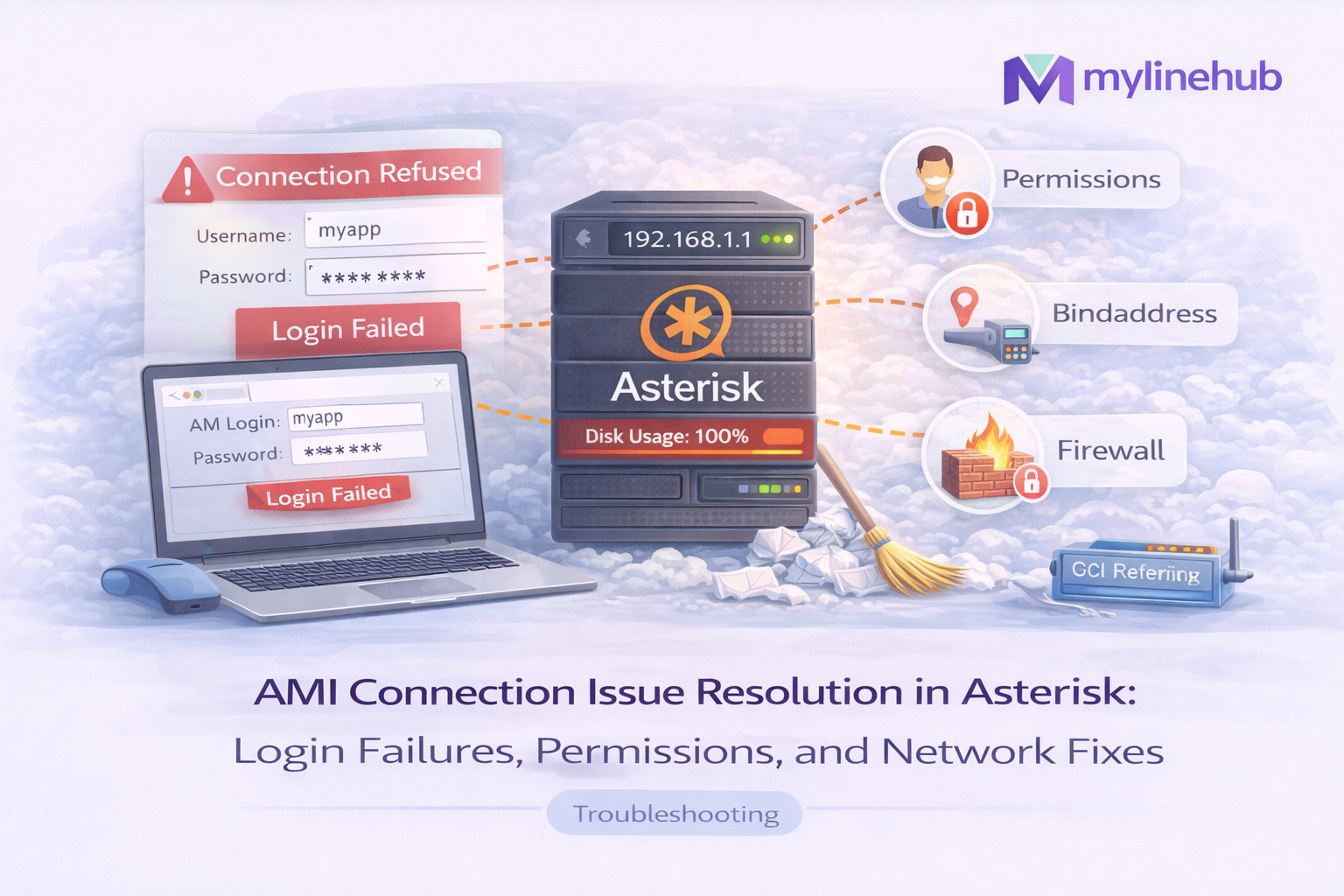 AMI Connection Issue Resolution in Asterisk: Login Failures, Permissions, and Network Fixes