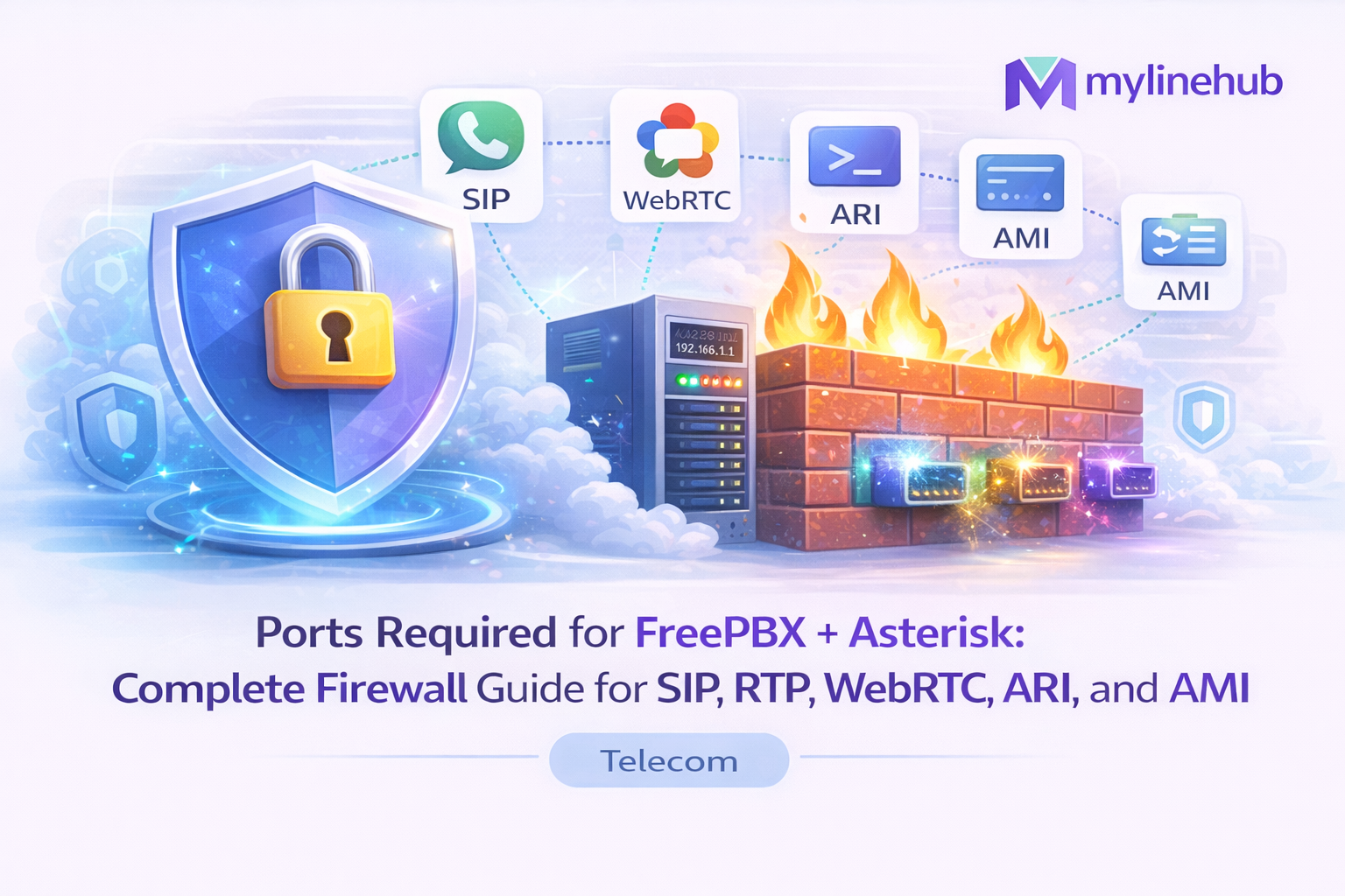 Ports Required for FreePBX + Asterisk: Complete Firewall Guide for SIP, RTP, WebRTC, ARI, and AMI