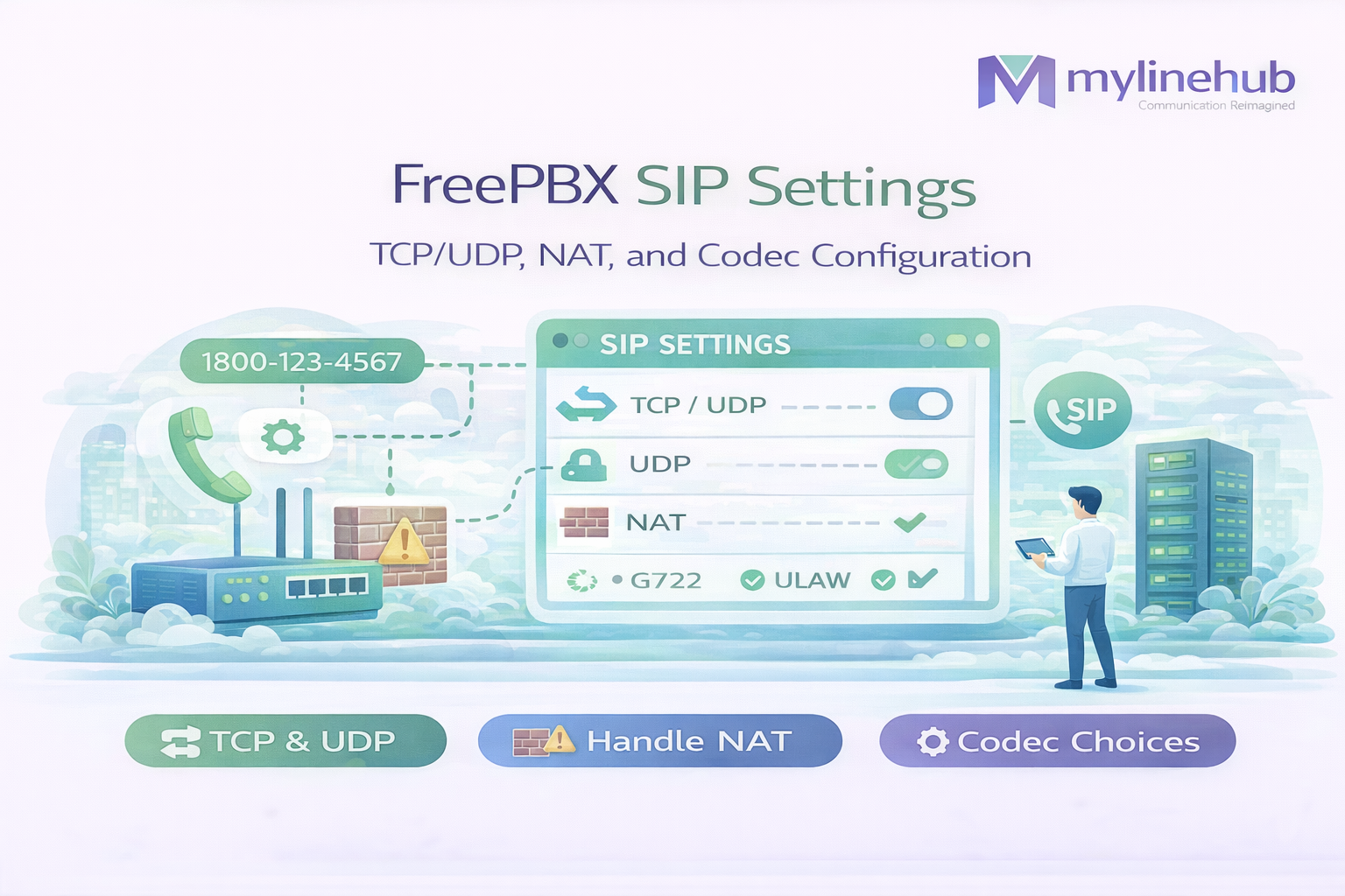FreePBX SIP Settings: NAT, RTP Ports, and Codec Choices