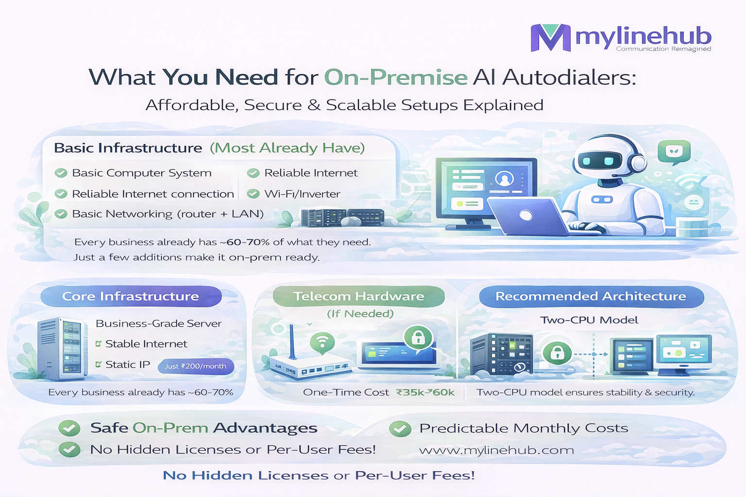 What Does It Really Cost to Set Up an On-Premise AI Calling & Telecom System?
