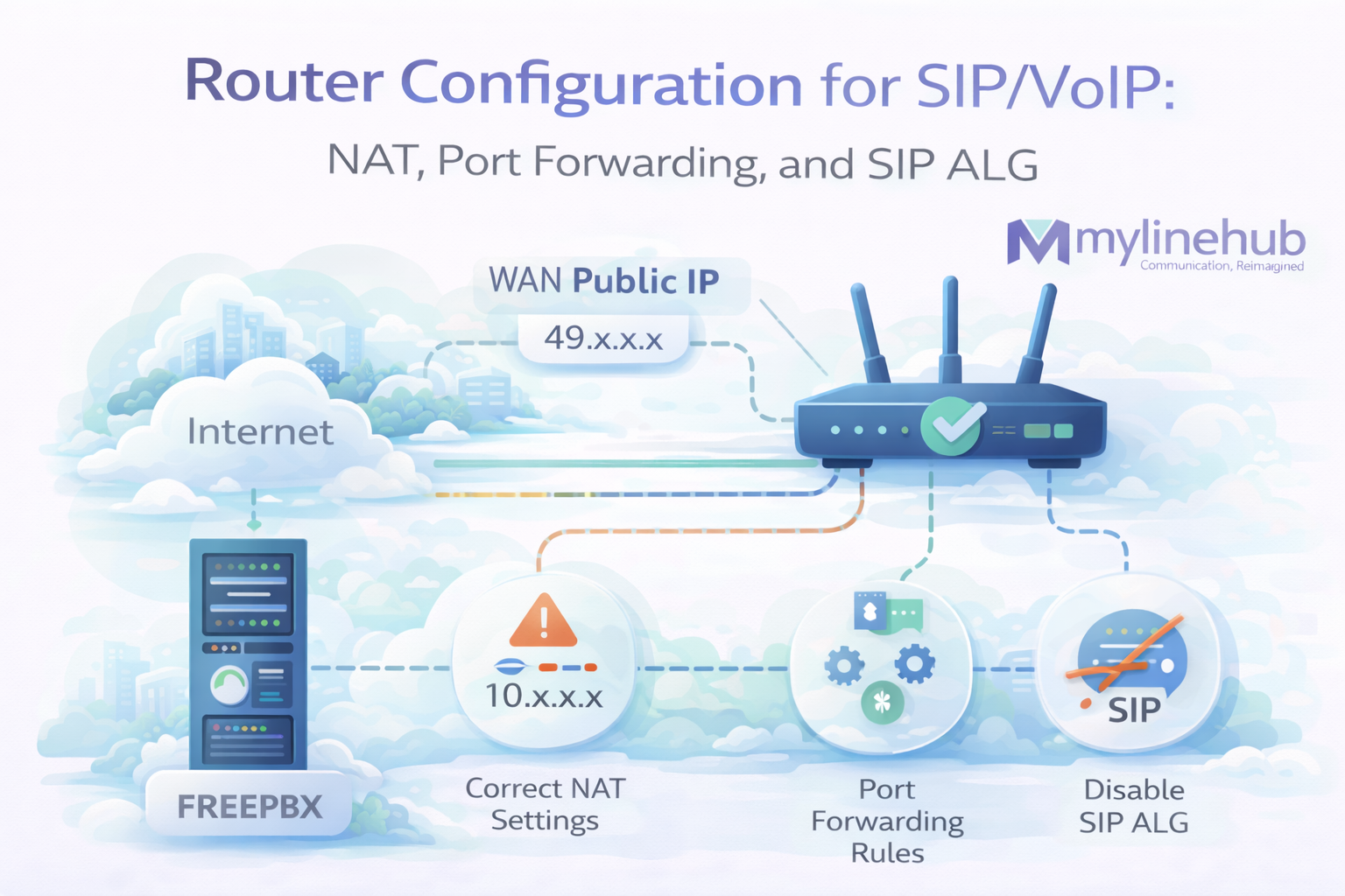 Router Configuration for SIP/VoIP: NAT, Port Forwarding, and SIP ALG